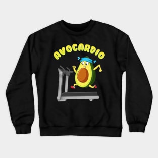 Cute & Funny Avo-Cardio Avocado Cardio Gym Pun Crewneck Sweatshirt